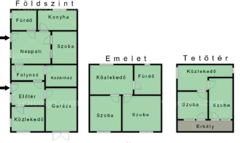 Ózd 4 2 félszobás kétgenerációs ház eladó