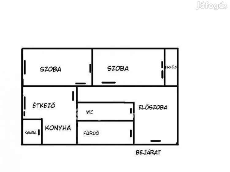 55 nm-es 2 szobás lakás Hatvanban eladó