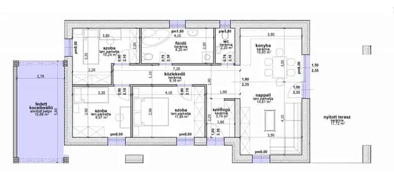 80 m2-es 3 szobás ikerház Nyíregyházán eladó