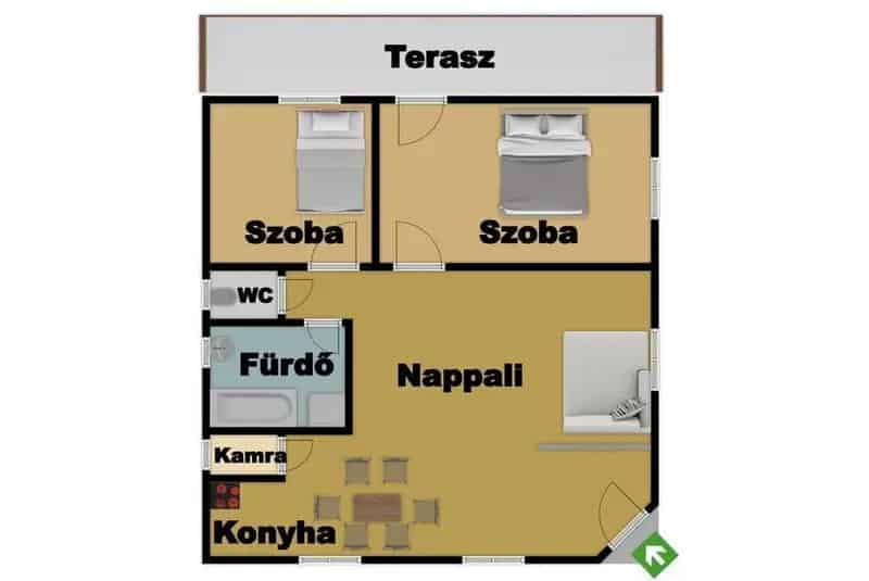 Cegléd Öregszőlő - 2 szobás családi ház