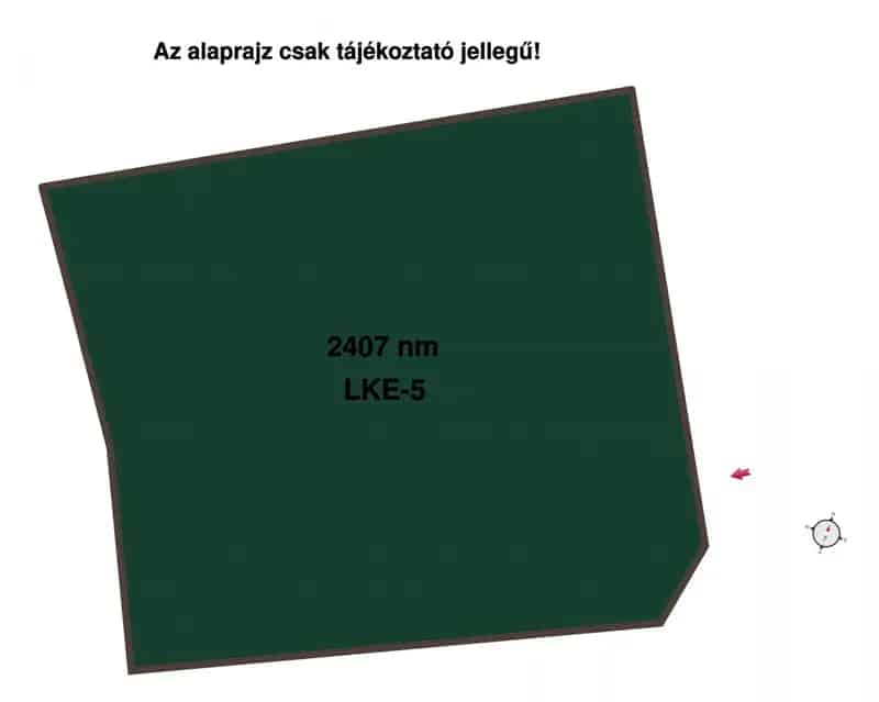 Kartali telek eladó 2407 m2 összközműves LKE-5