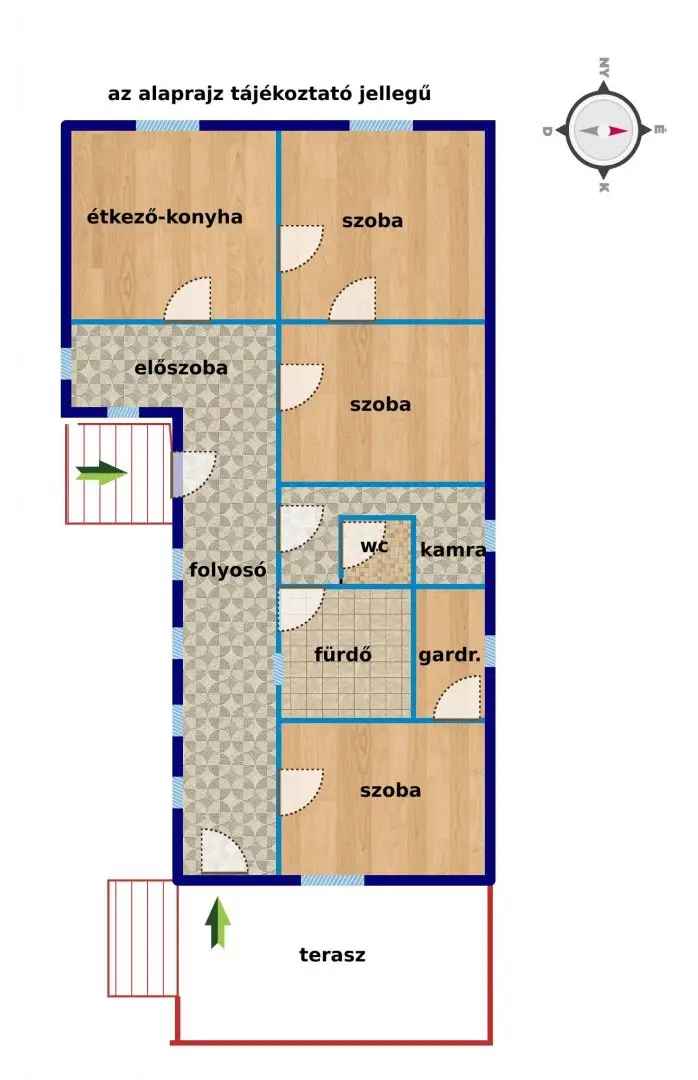 82 nm-es felújított családi ház nagy telekkel Únyon