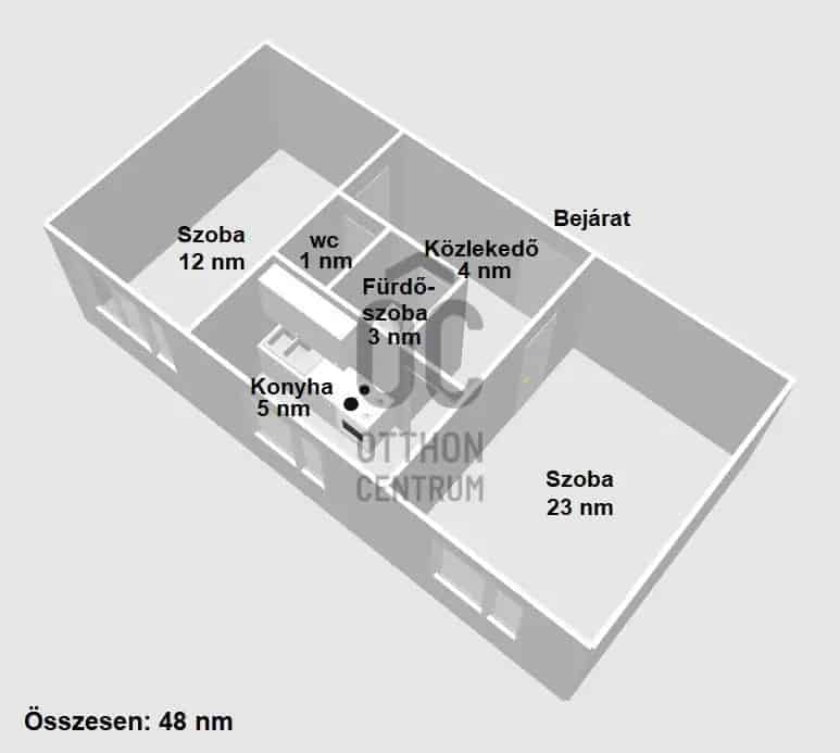 Ajka Központ - Fiatalos 2 Szobás Panellakás Eladó