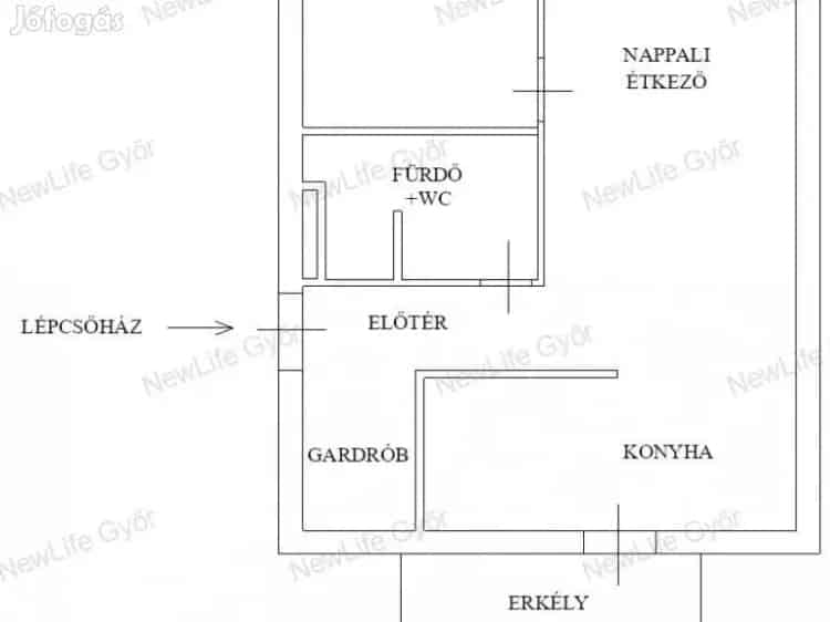 Eladó 57 nm-es téglalakás Hegyeshalmon - Alacsony rezsi