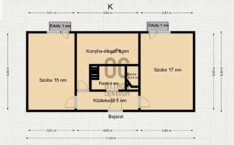 Zalaegerszeg Belváros 49nm-es 2 szobás Lakás Eladó