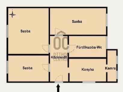 Nagyrábéi családi ház eladó 72 m2 nappali 2 szobával
