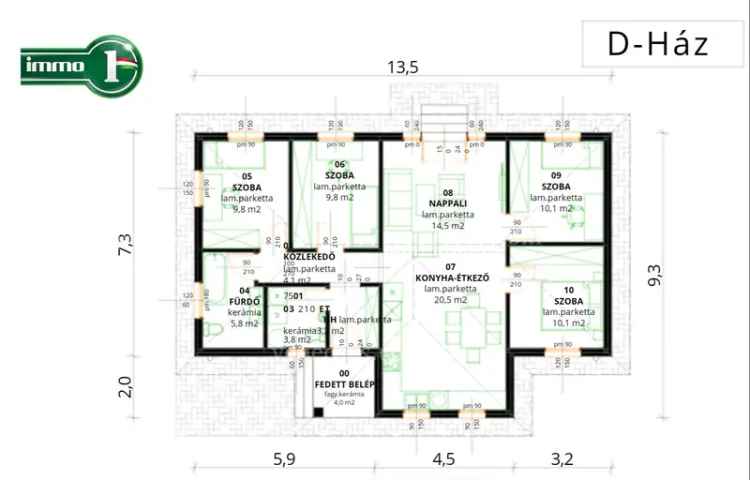 Új építésű ház eladó Kecskeméten 4 szobával és 450 m² telekkel