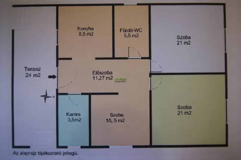 Fertőszentmiklós 80m2 3 szobás családi ház 1115m2 telekkel
