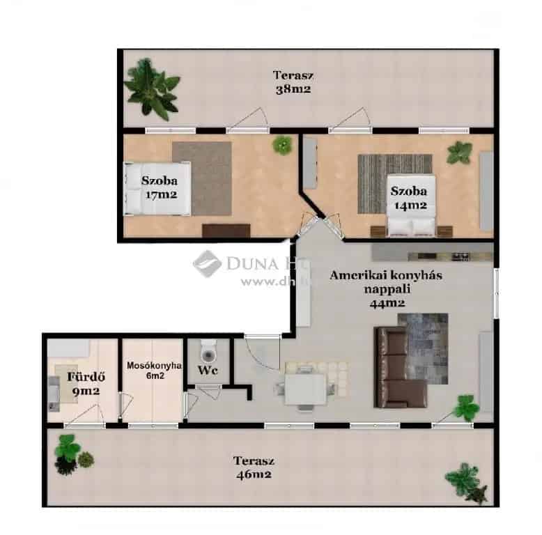 93m2-es Luxus Penthouse Debrecenben Teljes Bútorzattal