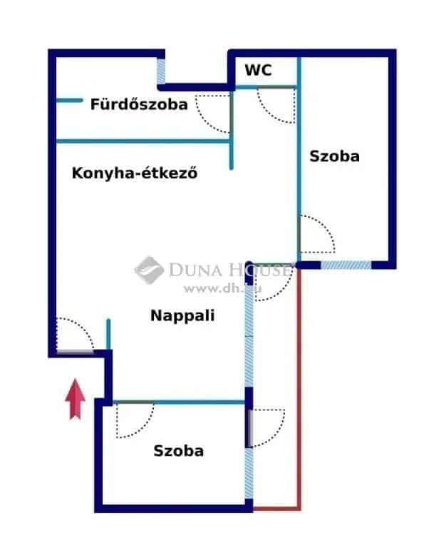 Pécs belváros - Felujitott lakás elado - 2 szoba - Amerikai konyha