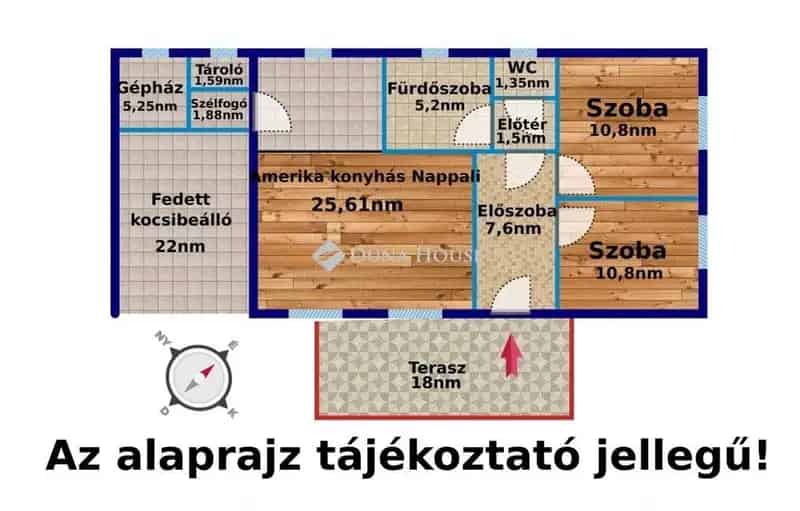 Új Építésű Ikerház Vasadon 70m2 2 Szoba Terasz