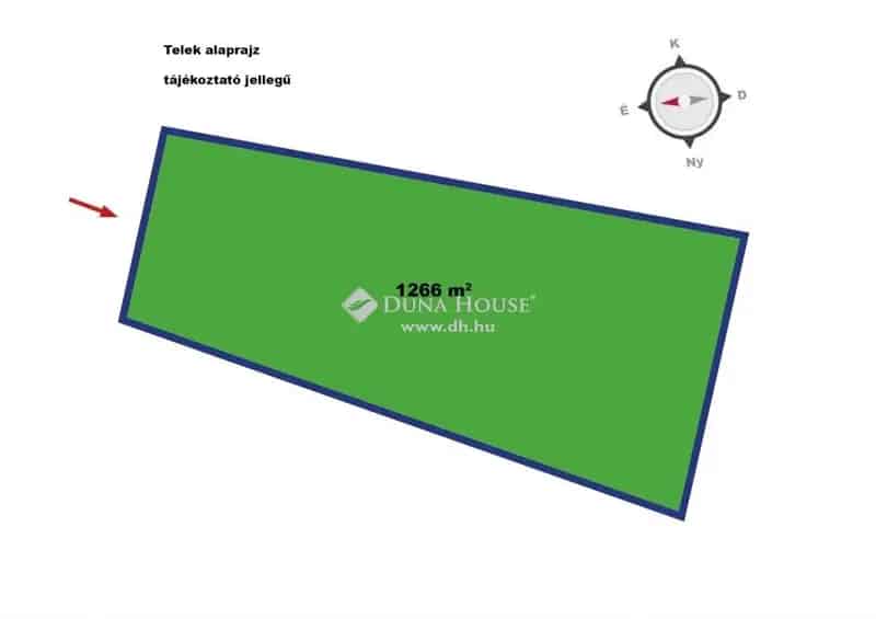 1266 nm-es építési telek Budajenőn csendes zsákutcában