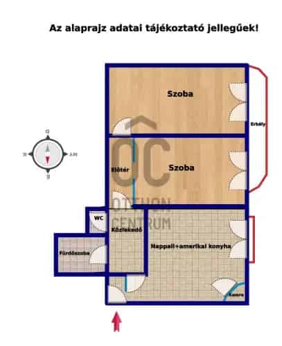 Marcali eladó lakás 70 nm 2 szoba erkély