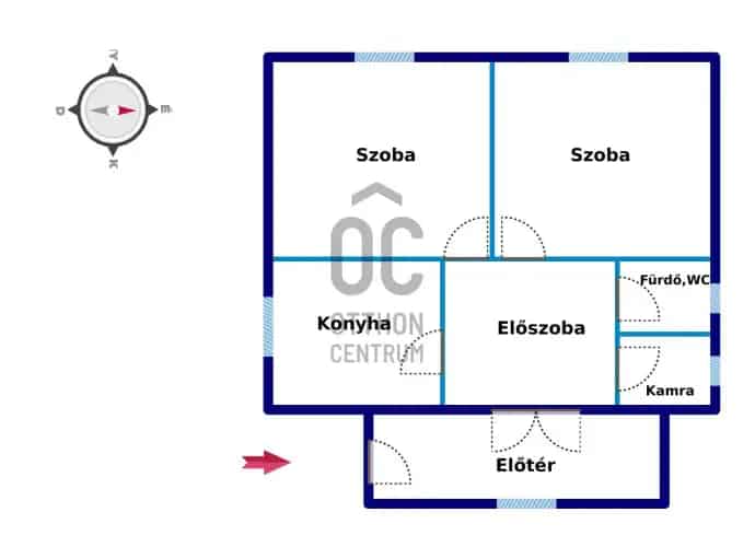 Egyházashollósi családi ház eladó 70nm 2340nm telekkel
