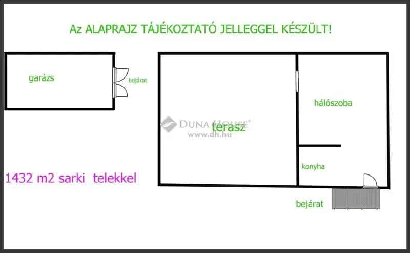Bocskaikert Monostordűlő: 1432 nm-es telek 36 m utcafronttal