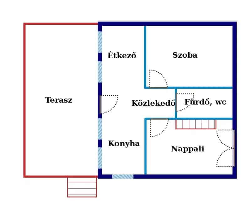 Sopron-Balf közt eladó ház 75nm 2 szintes 3406m2 telken