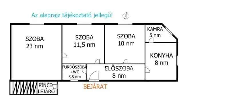 Rákoshegy 1150 nm-es telek 69 nm-es házzal eladó