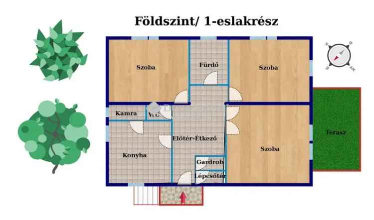 230nm-es Családi ház üzlethelyiséggel eladó