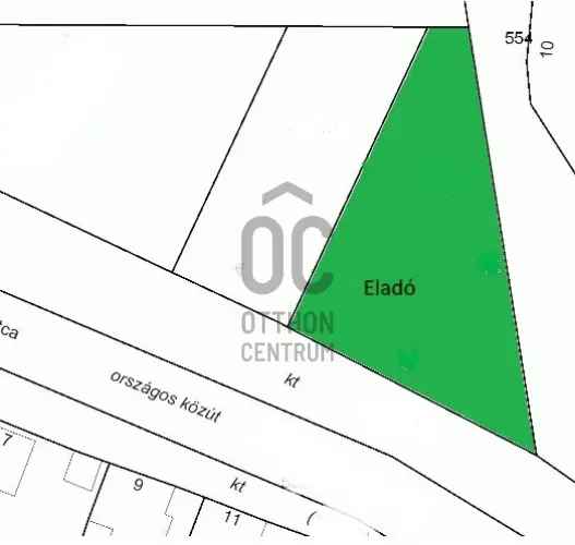 Eladó telek Szeged-Szőreg 1297 m2 beépíthetőséggel és közművekkel