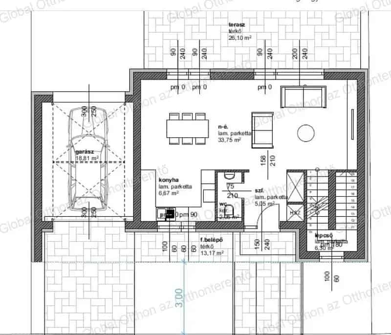 Lipóton 90 nm-es 3 szobás modern sorház eladó