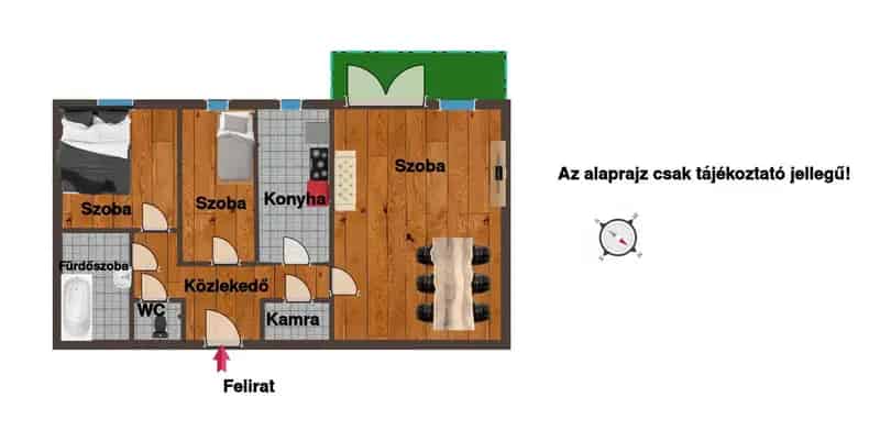 XV kerulet Foldszinti 1 2 Felszobas Lakas Zart Lakoparkban