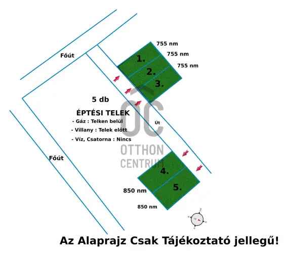 Eladó építési telek Csévharaszton Csillag lakóparkban