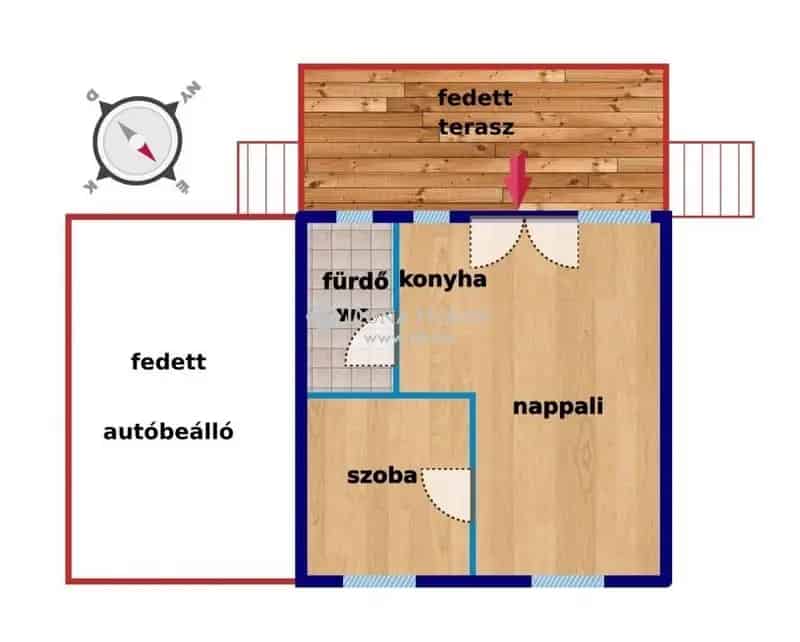 Duna-parti Nyaraló 36m2 - Felújított, Hangulatos