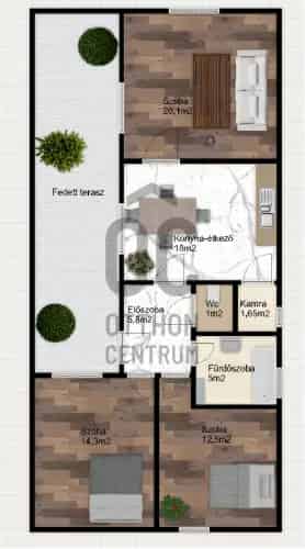 Budapest XVIII kerületi eladó sorház 80m2 garzonnal garázzsal