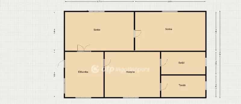 Püspökladány 61m2 családi ház eladó 510m2 telken