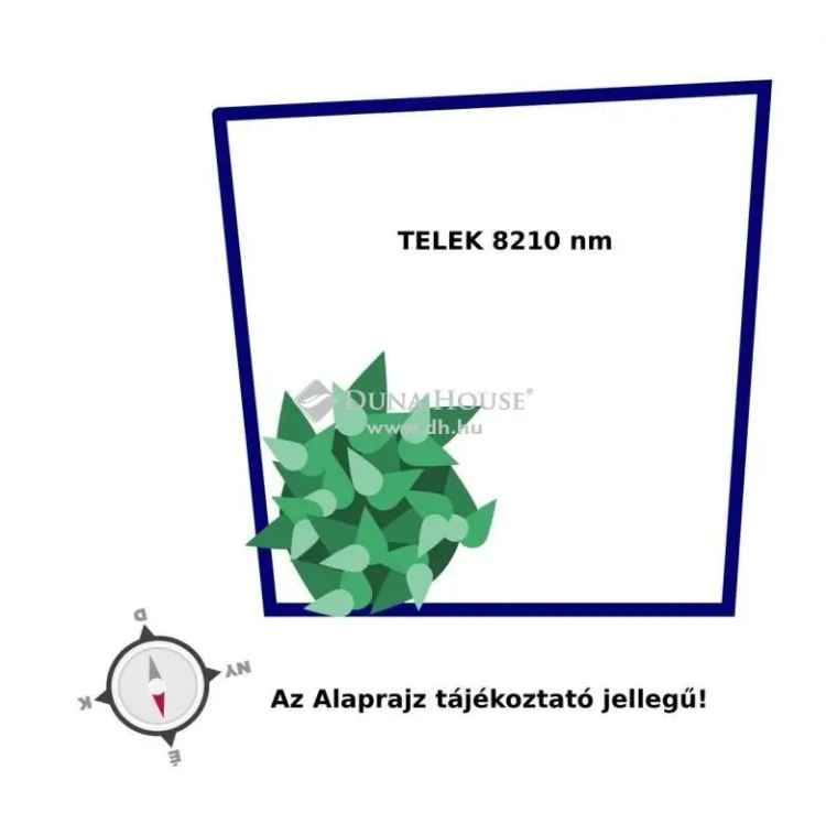 Eladó építési telek Biatorbágyon 8210 nm terület