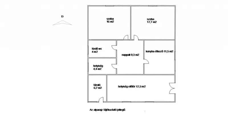 Bázakerettyén felújítandó családi ház 75m2 2101m2-es telken