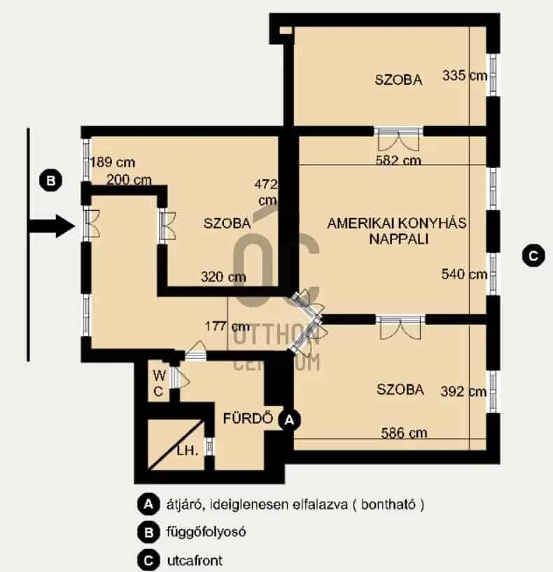 119 m2-es 4 szobás polgári lakás eladó Palotanegyedben