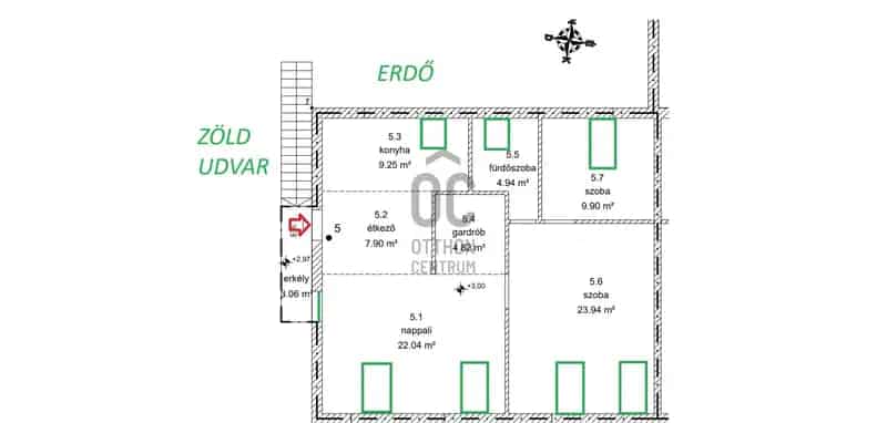 Leányfalu 68nm 3 szobás tetőtéri lakás eladó