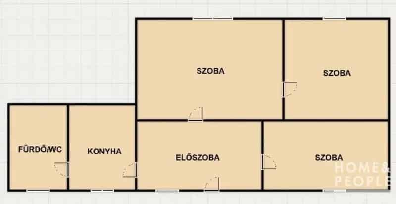 Eladó családi ház Kiszomboron 67 m2 2 1 szoba garázzsal