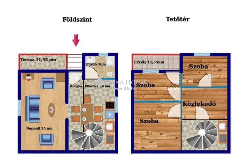 Tiszalökön eladó felújított 2 szintes nyaraló