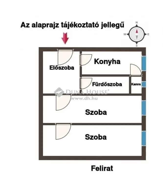 2 szobás részben felújított tégla lakás eladó
