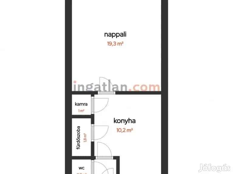 Salgotarjan 34 nm-es 1 szobas 2 emeleti lakás eladó