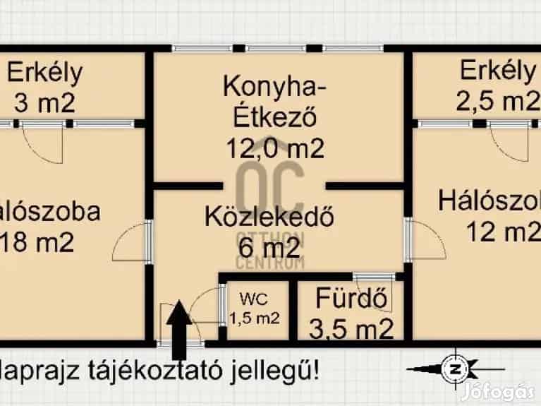 Nagykanizsa Keleti Városrész 2 szobás 2 erkélyes lakás eladó