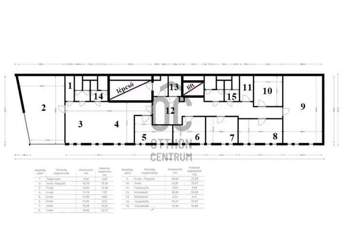 Iroda eladó Újpest Központban 240 m2 új irodaházban