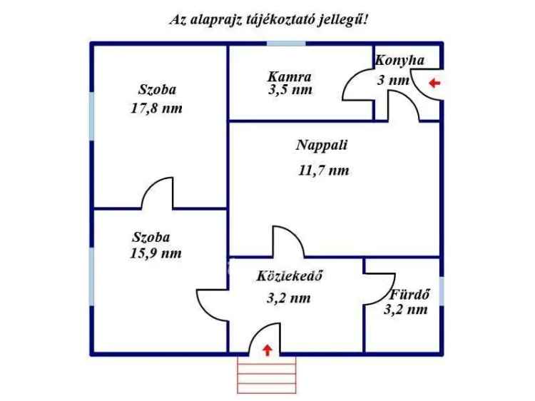 Jászapáti családi ház eladó - 2 szoba - azonnal költözhető
