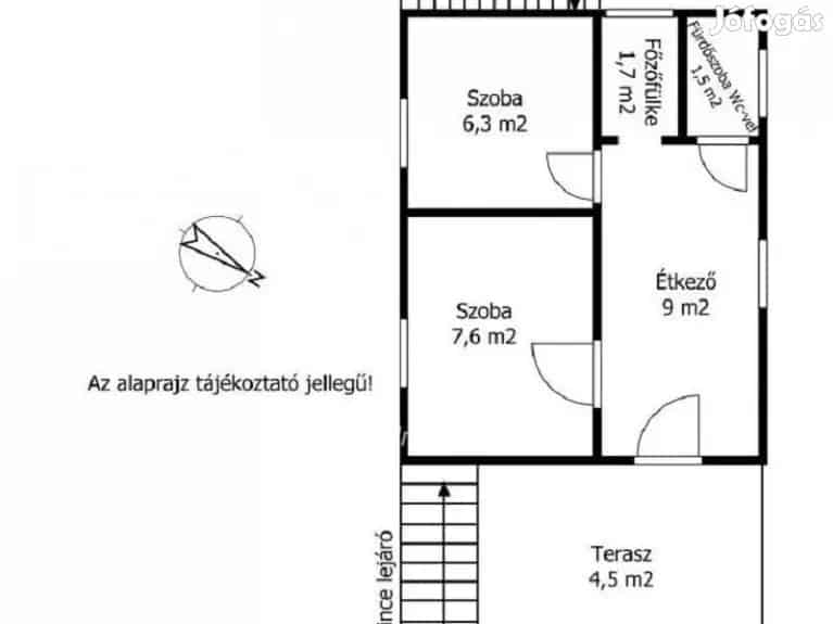 Siófoki 30 nm-es ház eladó 2234 nm-es telken gyümölcsfákkal