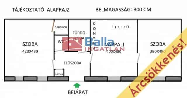 Budapest IX Kerulet Ipar utca 74 nm-es 3 szobas lakás eladó