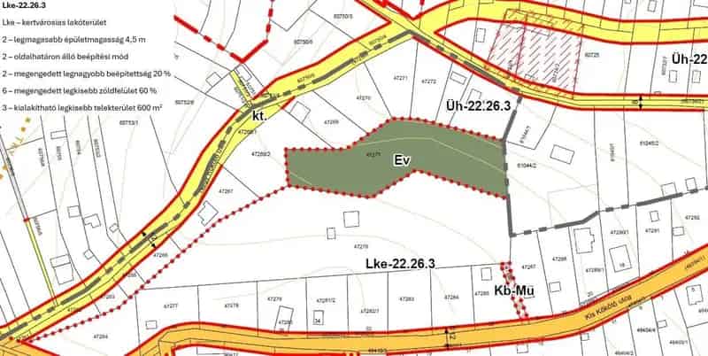 Eladó építési telek Miskolc Tapolcán 7740 m2 Barlangfürdő közel