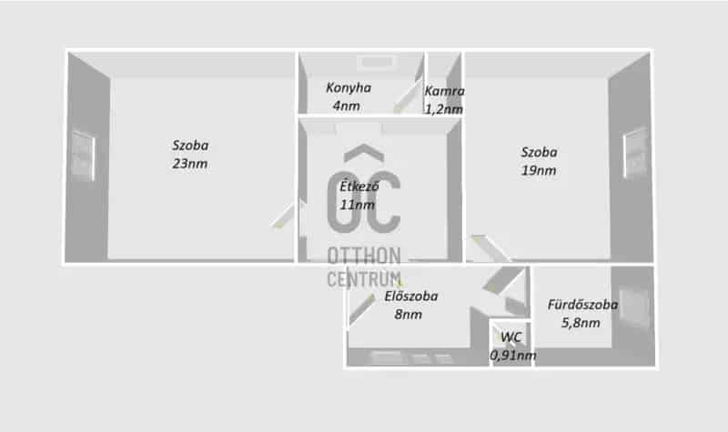 Eladó családi ház Kádártán - 2 szoba, gázkazán, cserépkályha