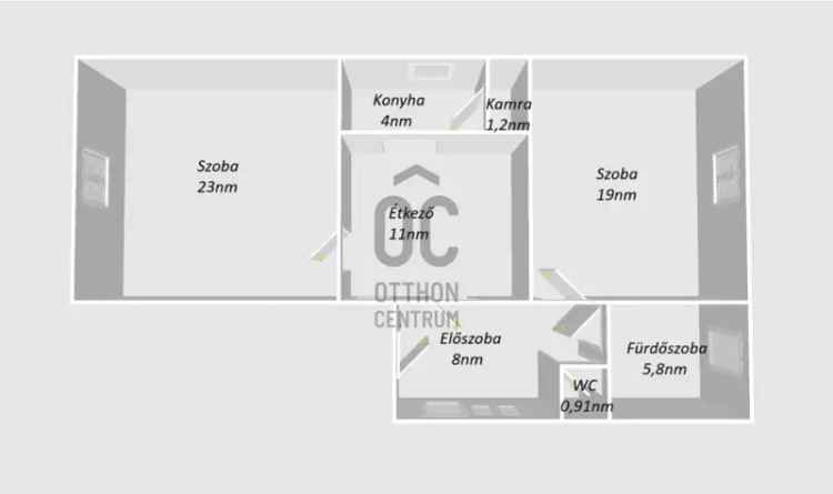 Eladó családi ház Kádártán - 2 szoba, gázkazán, cserépkályha