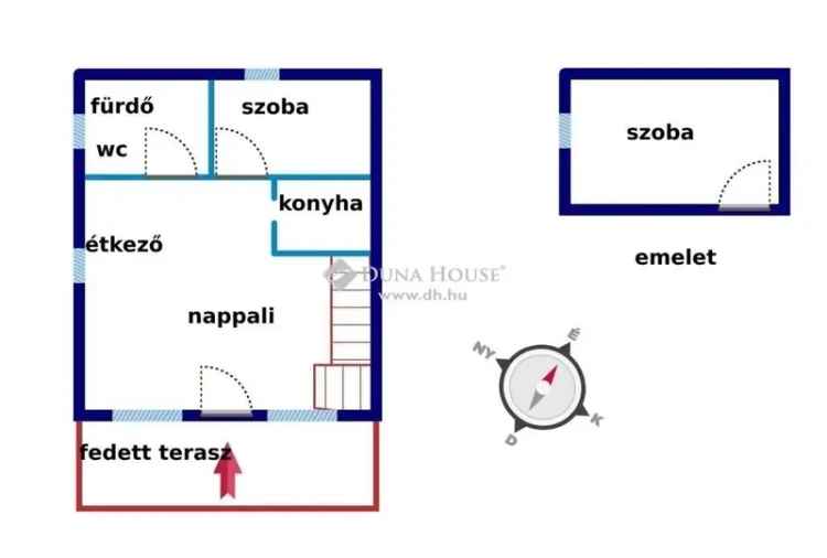 Harkány ikerház eladó 55nm nappali 2 hálószoba