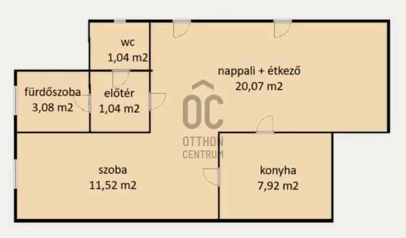 44 nm-es 2 szobás lakás Albertirsán eladó