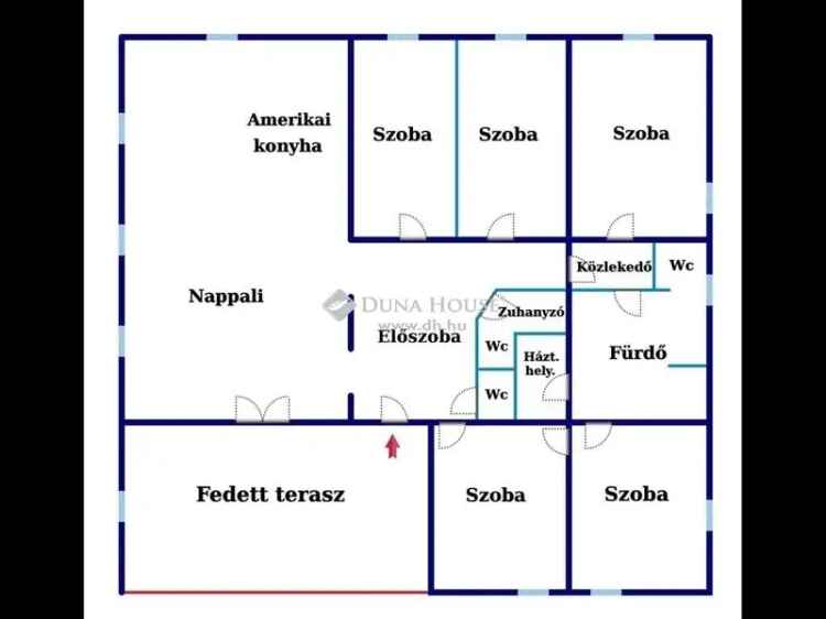 Jakabszállás 216 nm-es 5 szobás családi ház dupla garázzsal