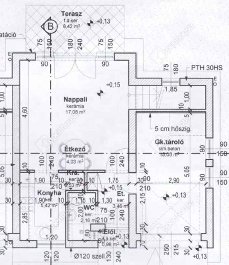 Debreceni sorház eladó - 85 nm, 3 hálószoba, garázs, kert