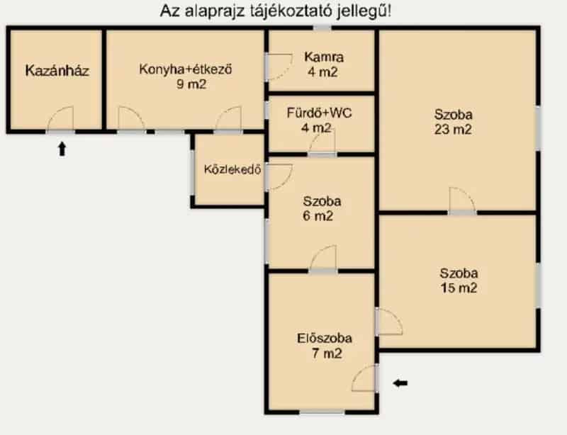 Makói Belvárosi 70m2-es 2 1 Szobás Felújított Téglaház Eladó